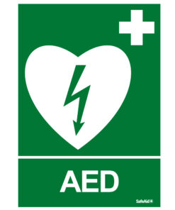 Skylt Hjärtstartare/AED, A4